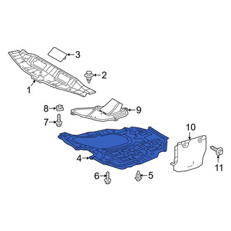 Toyota OE - Front Center Radiator Support Splash Shield