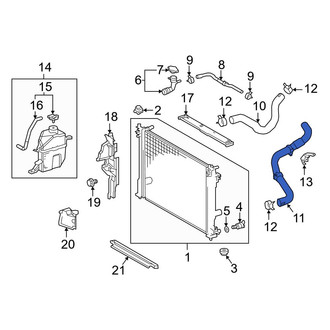 Toyota OE - Upper Radiator Coolant Hose