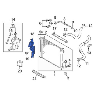 Toyota OE - Front Left Upper Radiator Support Baffle