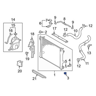 Toyota OE - Lower Radiator Insulator