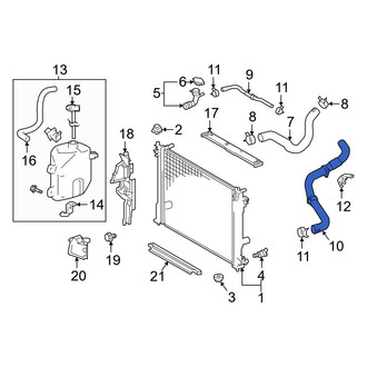 Toyota OE - Upper Radiator Coolant Hose
