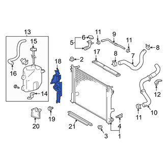 Toyota OE - Front Left Upper Radiator Support Baffle