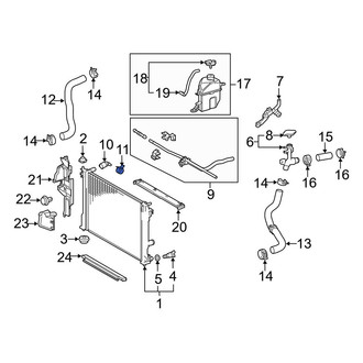 Toyota OE - Front Engine Coolant Bypass Pipe Clamp