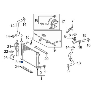 Toyota OE - Lower Radiator Insulator