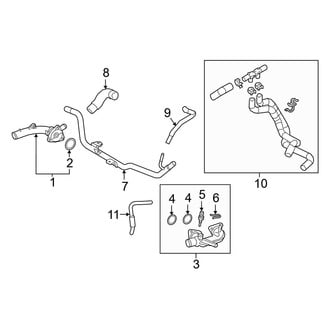 Toyota OE - Cooling - Radiator & Components (Thermostat & Hoses), (3.5L)