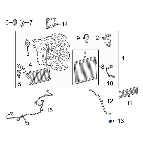 A/C Evaporator Drain Grommet