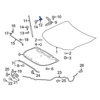 Toyota OE - Front Left Upper Hood Lift Support Stud