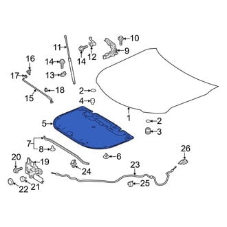 Toyota OE - Front Hood Insulation Pad
