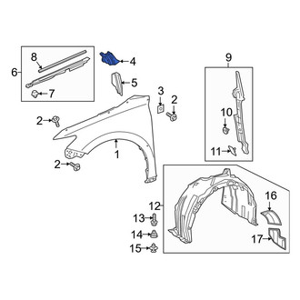 Toyota OE - Front Left Fender Closing Plate