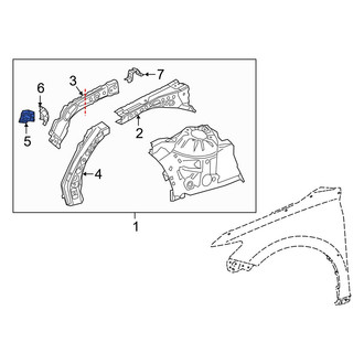 Toyota OE - Front Left Fender Bracket