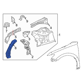 Toyota OE - Front Left Fender Apron Extension