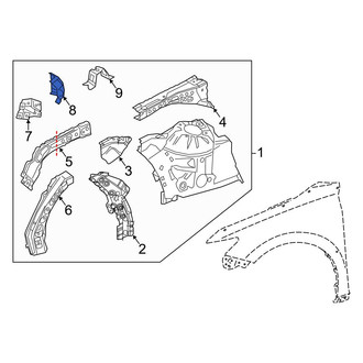 Toyota OE - Front Right Fender Gusset