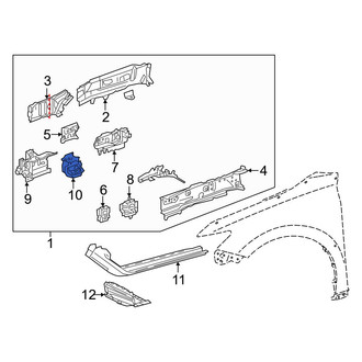 Toyota OE - Front Left Fender Rail Reinforcement