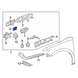 Toyota OE - Front Right Fender Rail Reinforcement