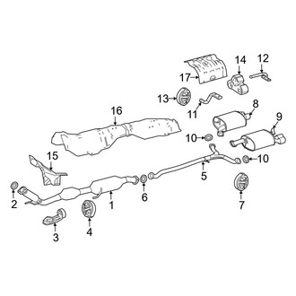 Toyota OE - Exhaust System - Exhaust Components (USA Built), (XSE 2.5L)