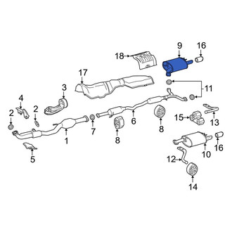 Toyota OE - Right Exhaust Muffler