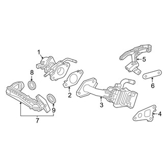Toyota OE - Emission System - Emission Components (USA Built, EGR Valve & Components), (2.5L)