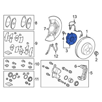 Toyota OE - Front Wheel Bearing and Hub Assembly
