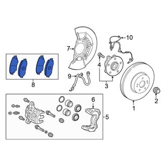 Toyota OE - Front Disc Brake Pad Set