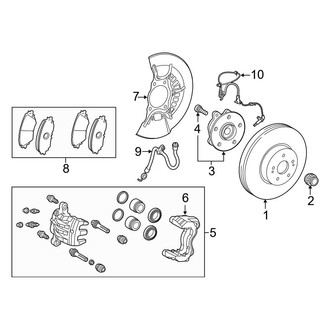 Toyota OE - Front Suspension - Brake Components (USA Built), (TRD)