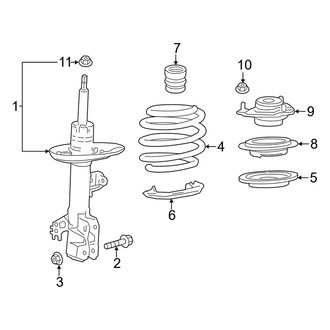Toyota OE - Front Suspension - Struts & Components (USA Built), (AWD)