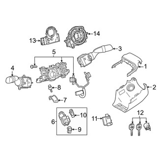 Toyota OE - Steering Column - Shroud, Switches & Levers (USA Built, W/O Passive Entry), (Gas)