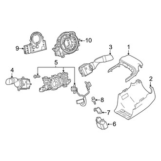 Toyota OE - Steering Column - Shroud, Switches & Levers (Japan Built, With Passive Entry), (Gas)
