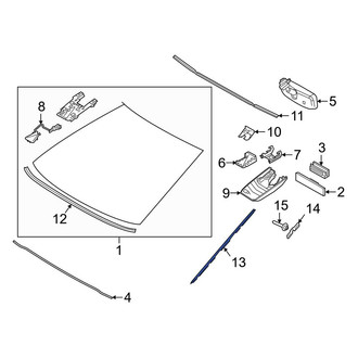 Toyota OE - Front Left Windshield Molding