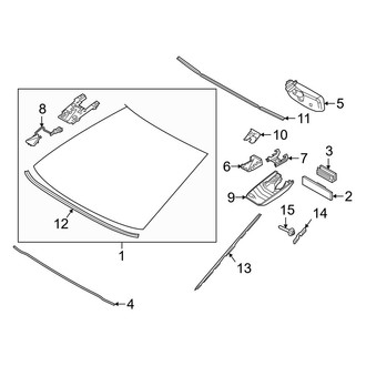 Toyota OE - Windshield - Glass (Japan Built), (Gas)