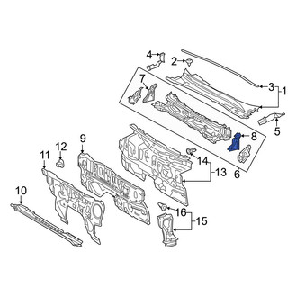 Toyota OE - Left Cowl Grille Panel Bracket