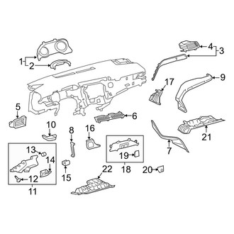 Toyota OE - Instrument Panel Components (Japan Built), (Gas)