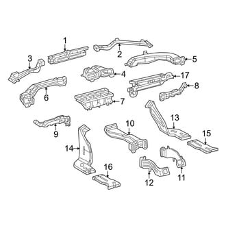 Toyota OE - Instrument Panel - Ducts (USA Built), (Gas)