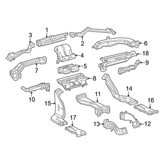 Toyota OE - Instrument Panel - Ducts (USA Built), (Gas)