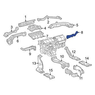Toyota OE - Front Right Lower Instrument Panel Air Duct