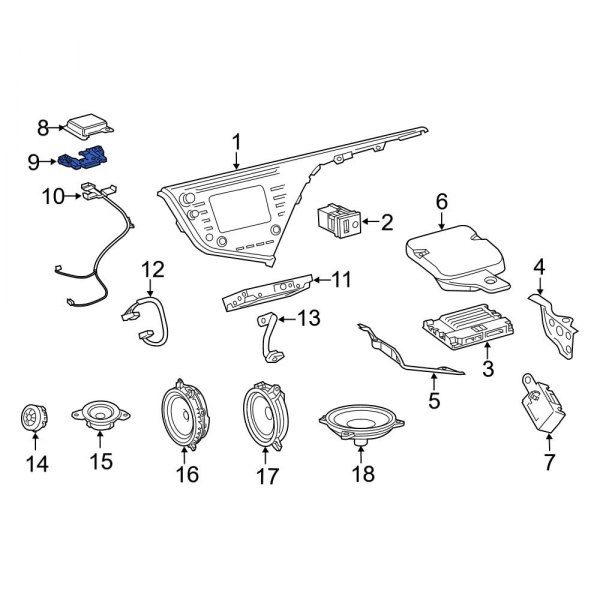 GPS Navigation System Antenna Bracket