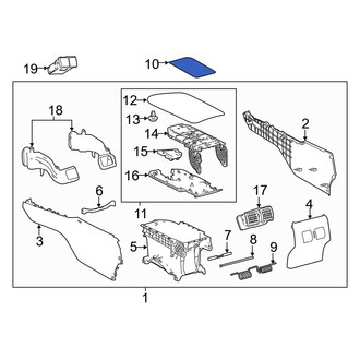 Toyota OE - Rear Console Mat