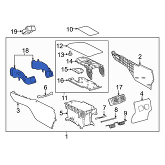 Toyota OE - Front Left Instrument Panel Air Duct