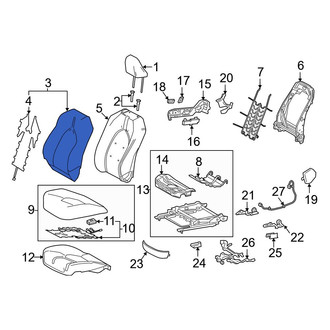 Toyota OE - Front Right Seat Back Cushion Cover