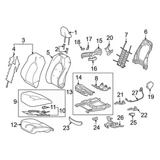 Toyota OE - Seats & Tracks - Passenger Seat Components (With Power, W/O Ventilated)