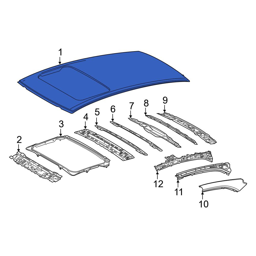 メル41047ページ Toyota OE 6311106610 - Roof Panel