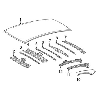 Toyota OE - Roof & Components (Japan Built, W/O Panoramic, W/O Sunroof), (Gas)