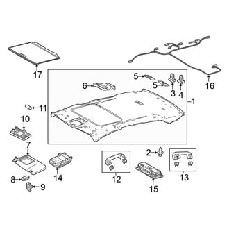 Toyota OE - Roof - Interior Trim (Japan Built, W/O Panoramic, With Sunroof), (Gas)