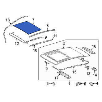 Toyota OE - Sunroof Glass