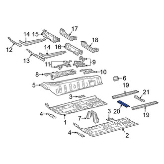 Toyota OE - Center Front Floor Pan Bracket