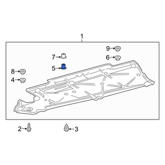 Toyota OE - Floor Pan Splash Shield Clip