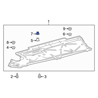 Toyota OE - Left Floor Pan Splash Shield Clip