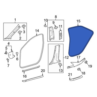 Toyota OE - Rear Right Inner Door Seal