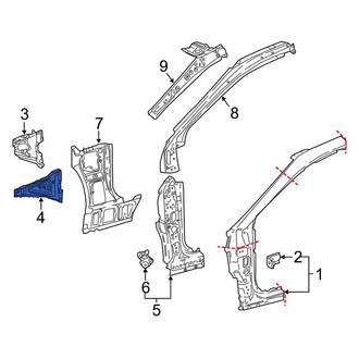 Toyota OE - Right Body A-Pillar Brace