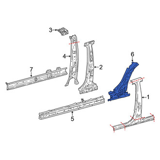 Toyota OE - Rear Right Rocker Panel Reinforcement