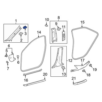 Toyota OE - Body A-Pillar Trim Panel Clip